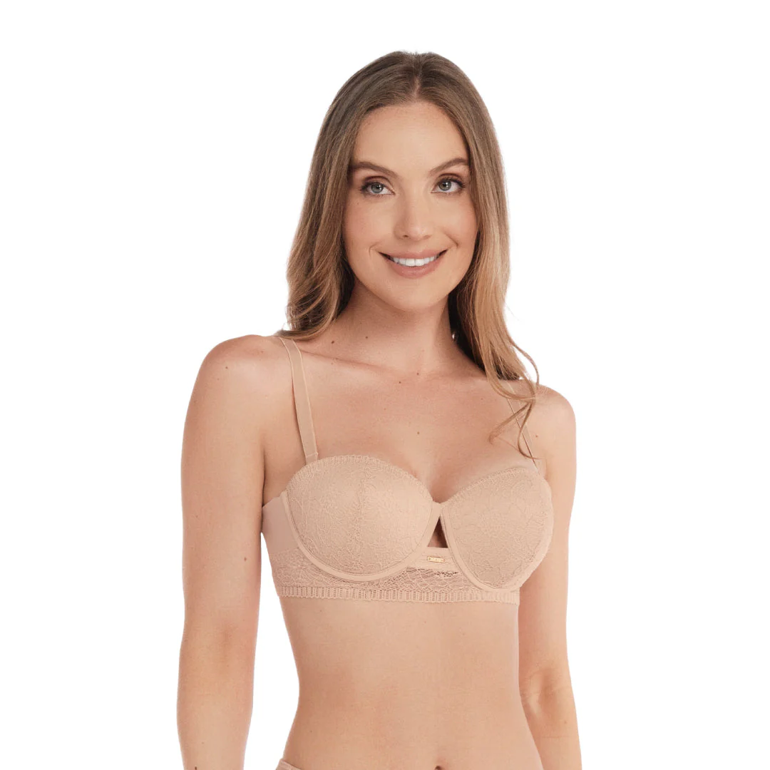 BRASIER STRAPLESS CON BASE ANCHA Y ENCAJE - Image 5
