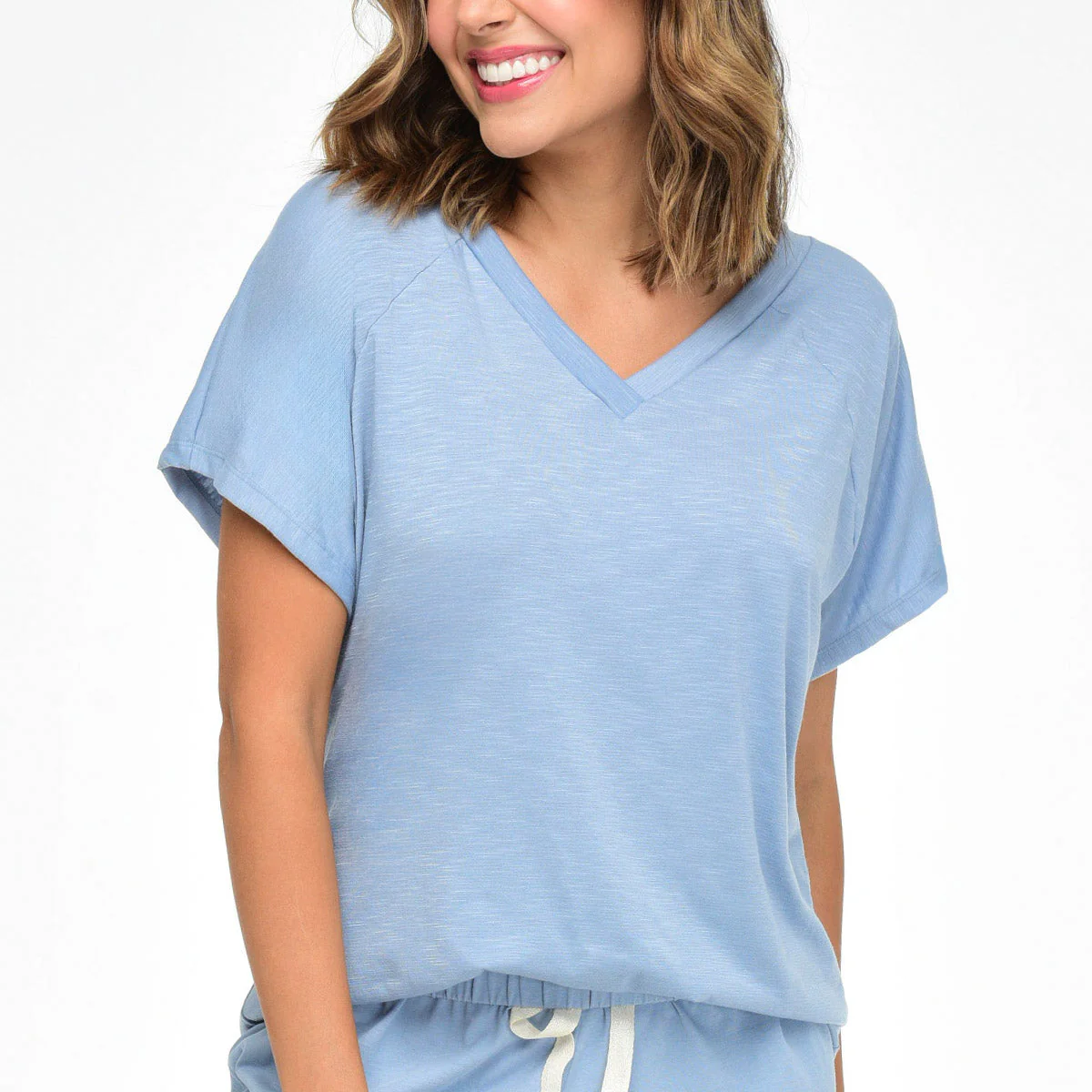 CAMISETA DE PIJAMA CON CUELLO EN V - Image 3