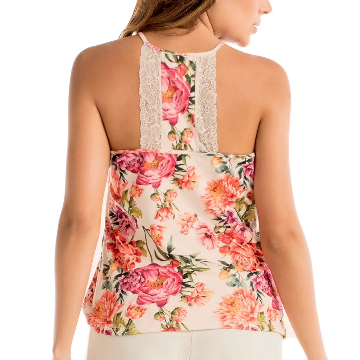 CAMISETA DE PIJAMAS CON ENCAJE EN ESCOTE Y ESPALDA - Image 4