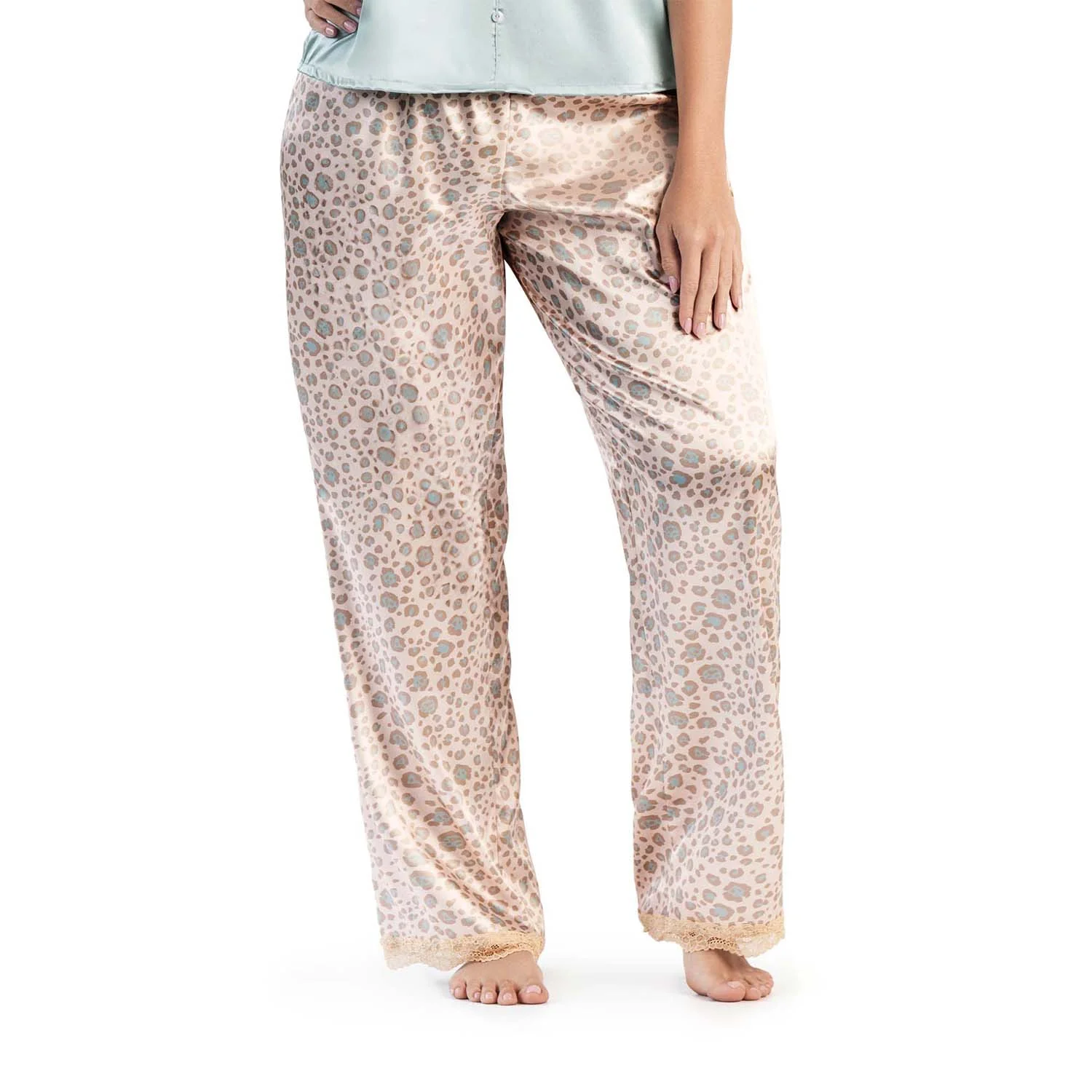 PANTALÓN DE PIJAMA CON ENCAJE EN BOTA - Image 3