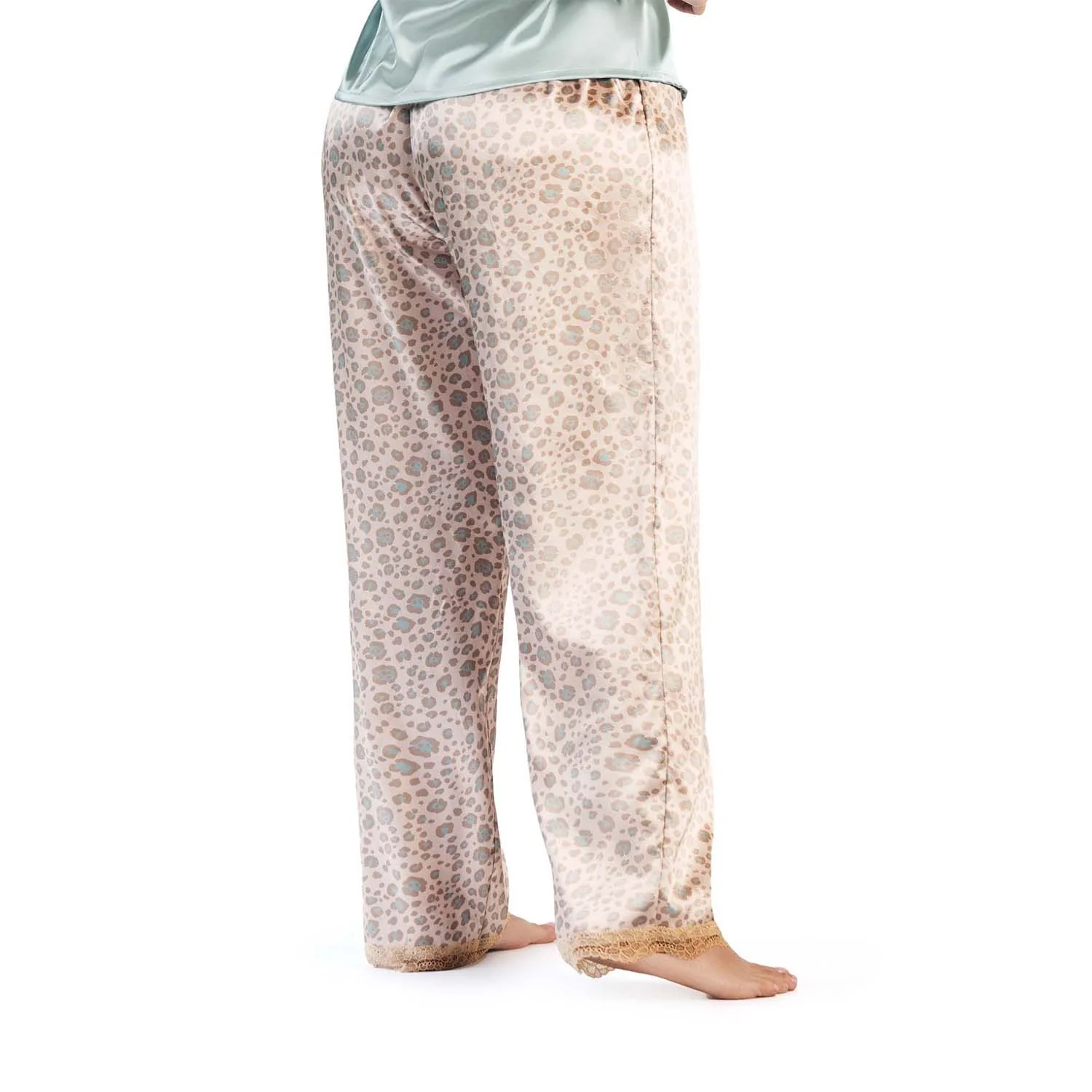 PANTALÓN DE PIJAMA CON ENCAJE EN BOTA - Image 4
