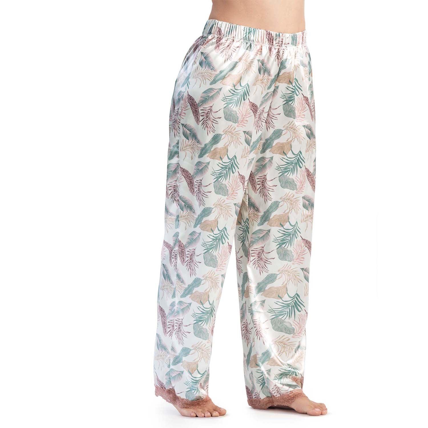 PANTALÓN DE PIJAMA CON ENCAJE EN BOTA - Image 5