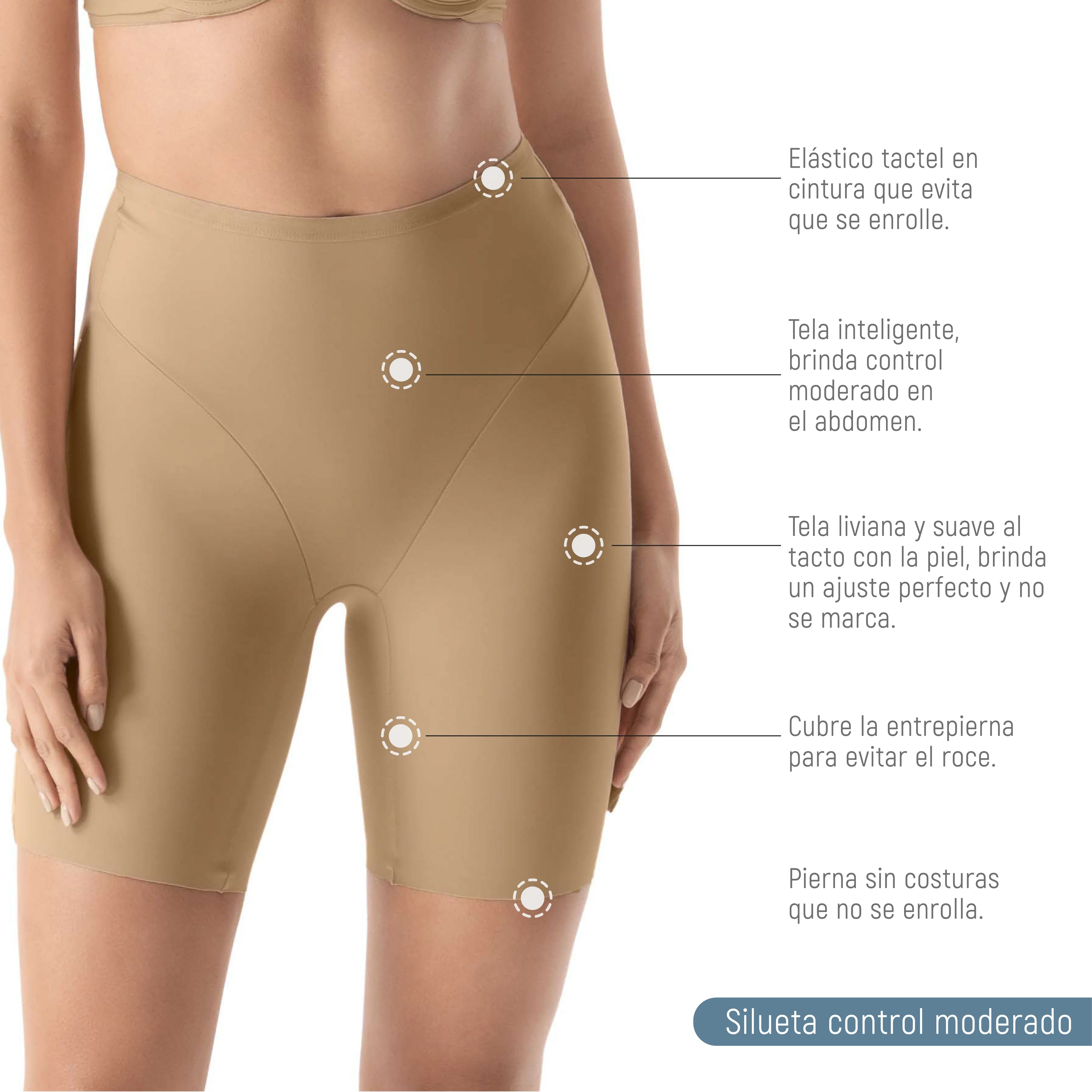 PANTY CICLISTA CON CONTROL MODERADO EN ABDOMEN - Image 7