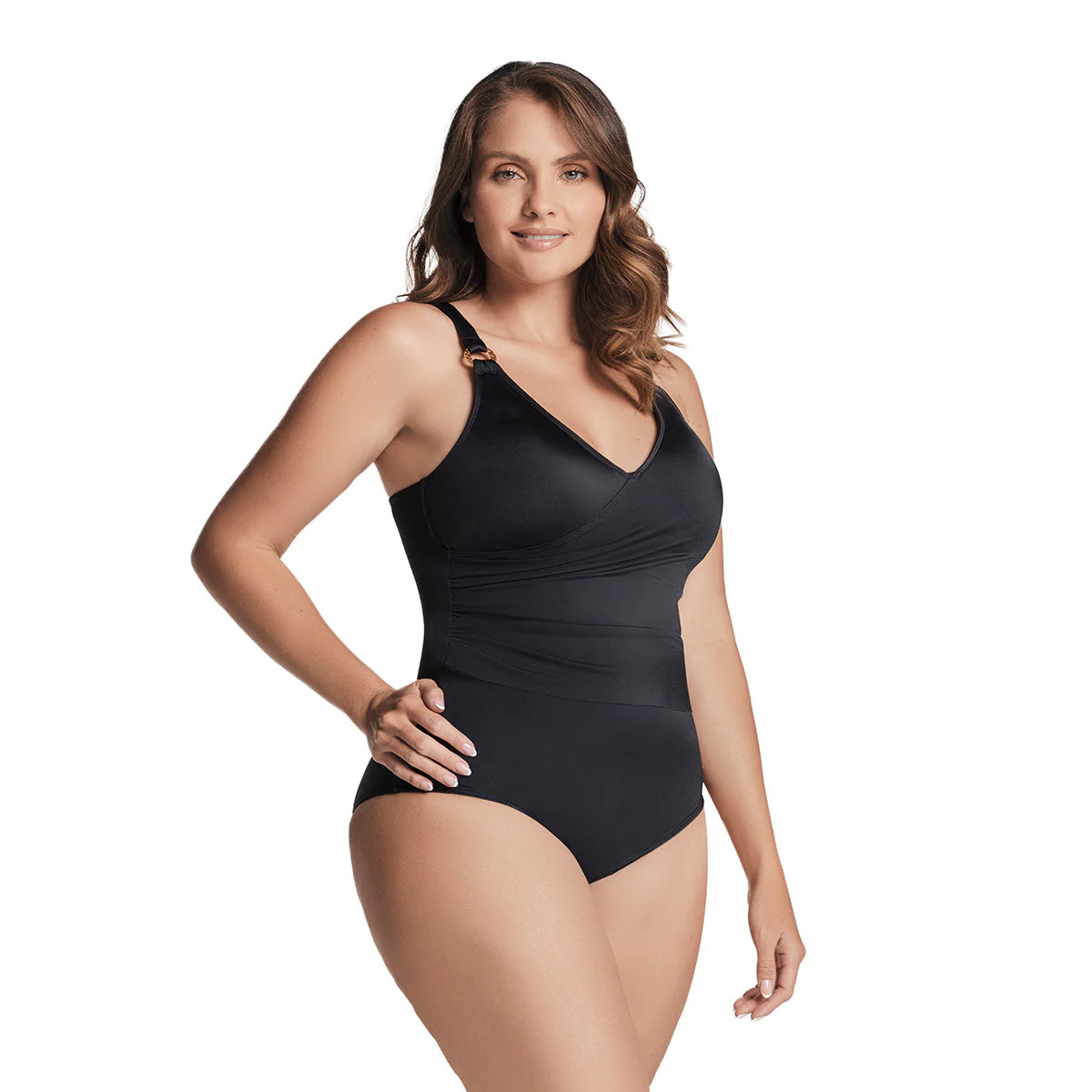 VESTIDO DE BAÑO ENTERO CON ESCOTE CRUZADO - Image 6